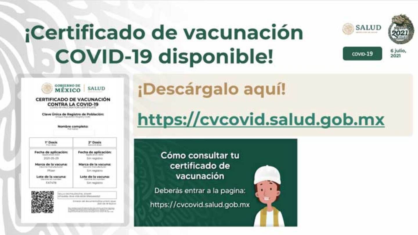 Gobierno lanza certificado de vacunación contra Covid-19