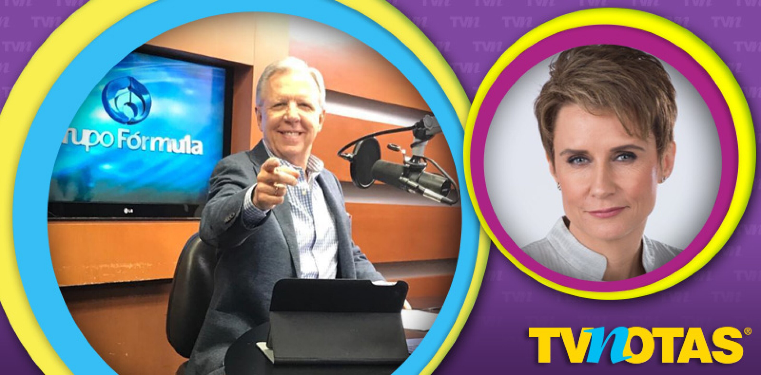 Denise Maerker y Joaquín López-Dóriga.