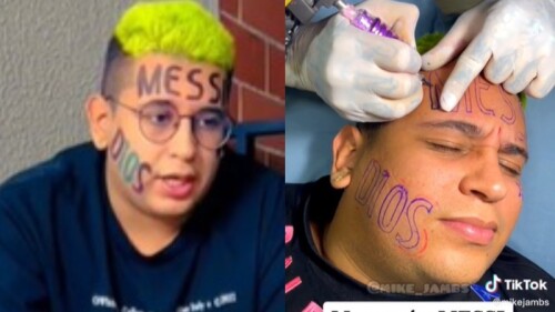 Fan de Messi afirma que se arrepiente de tatuarse su nombre en la frente