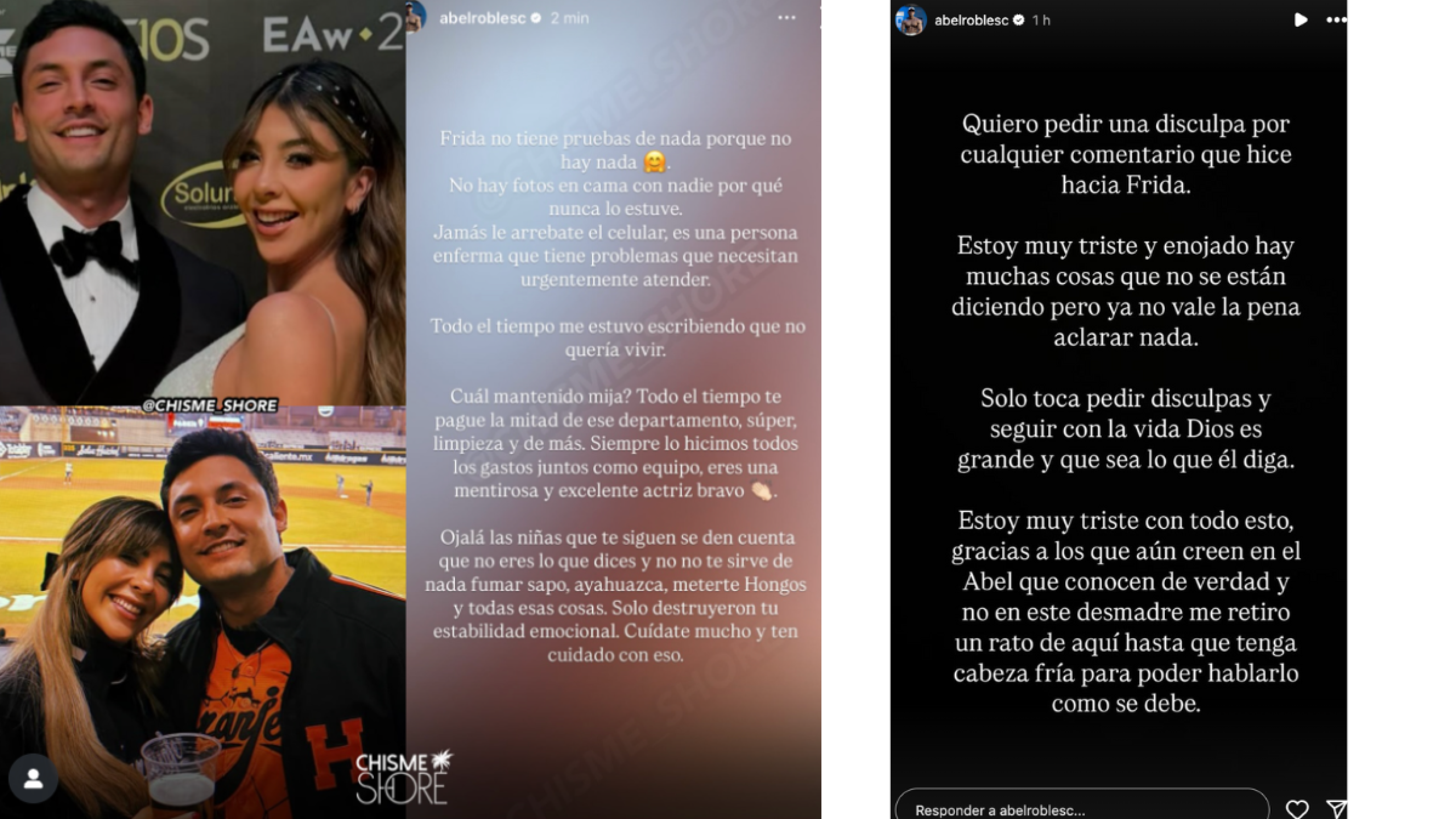 Frida Urbina confirma que Abel, su esposo, le fue infiel