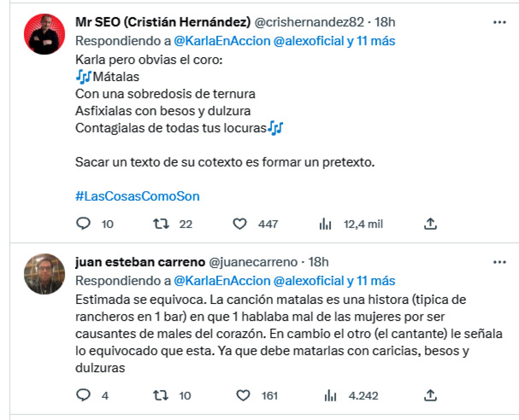 Los comentarios de la usuaria feminista han generado polémica en redes sociales 