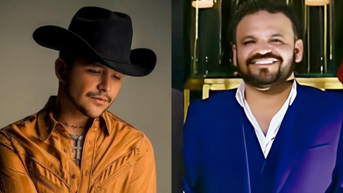 Christian Nodal y su papá Jaime González