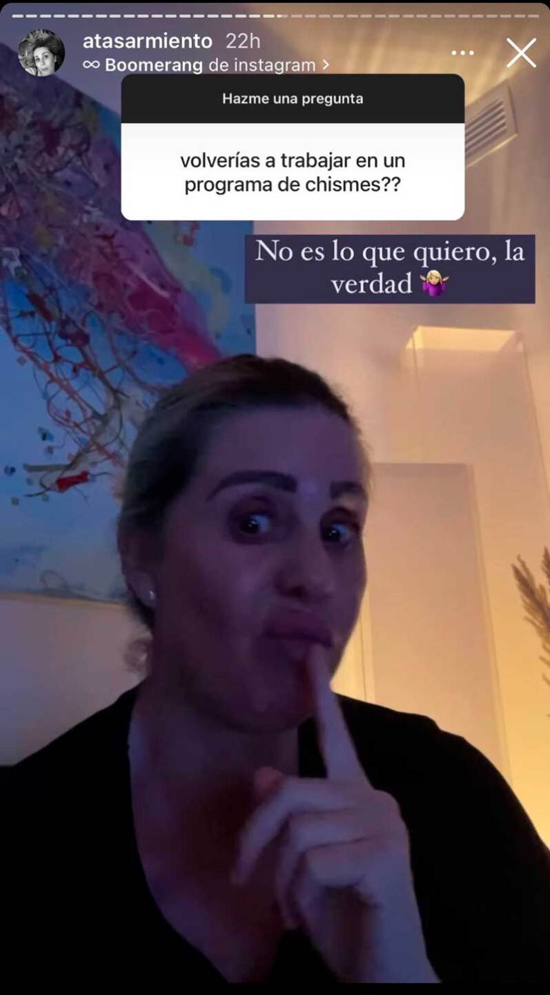 Atala Sarmiento interactuó con sus fans en Instagram