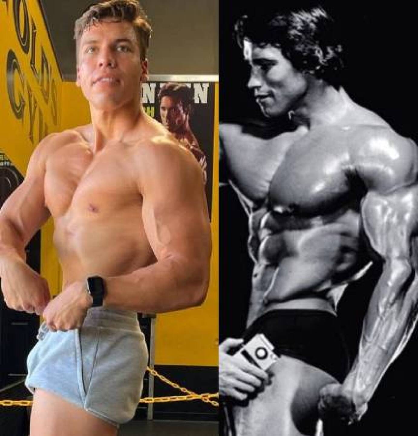 Hijo Arnold Schwarzenegger sigue pasos fisicoculturismo