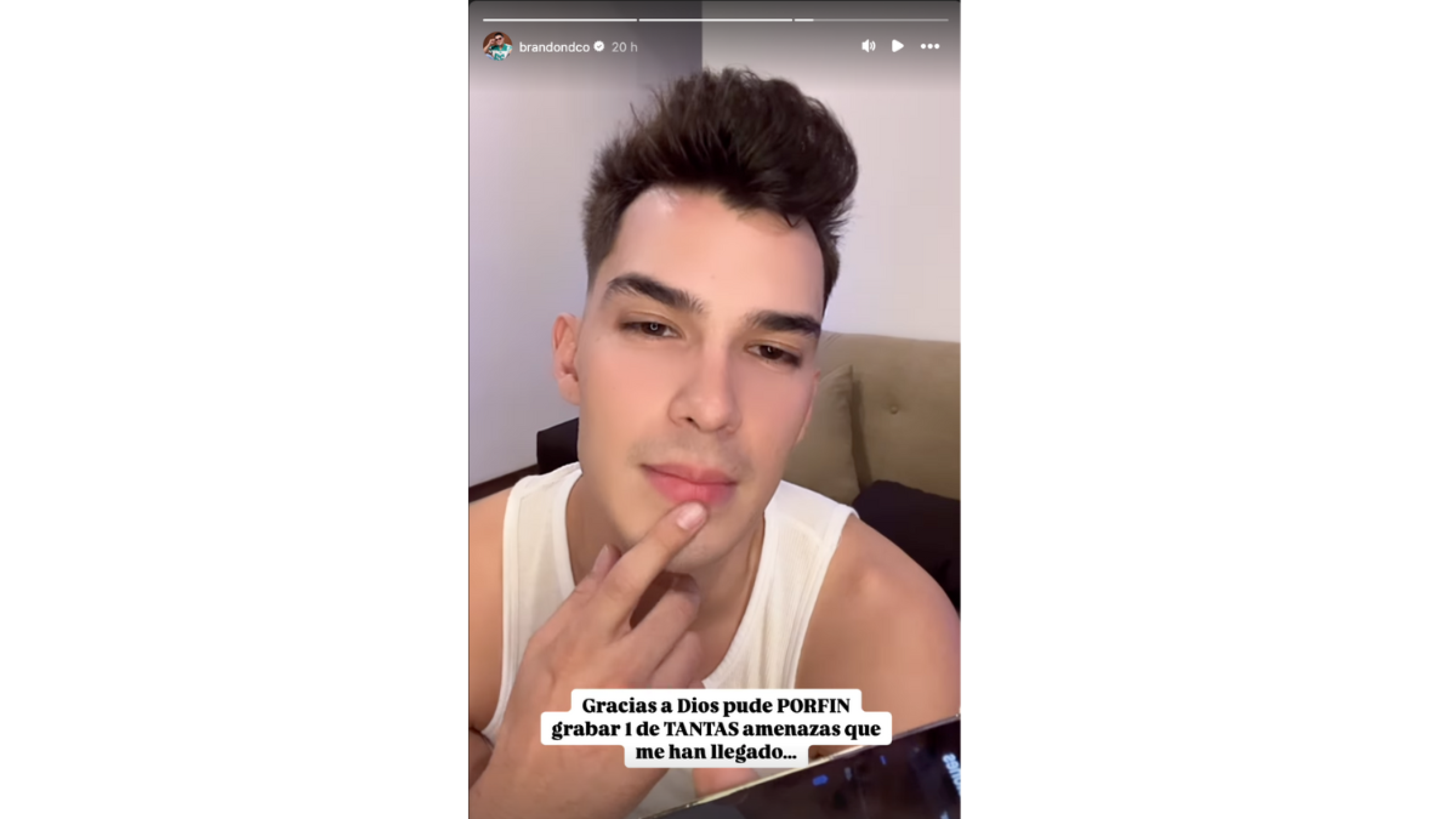 Brandon Castañeda expone amenazas