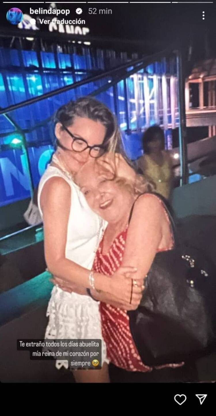 Belinda recordó a su abuela a casi dos años de su partida