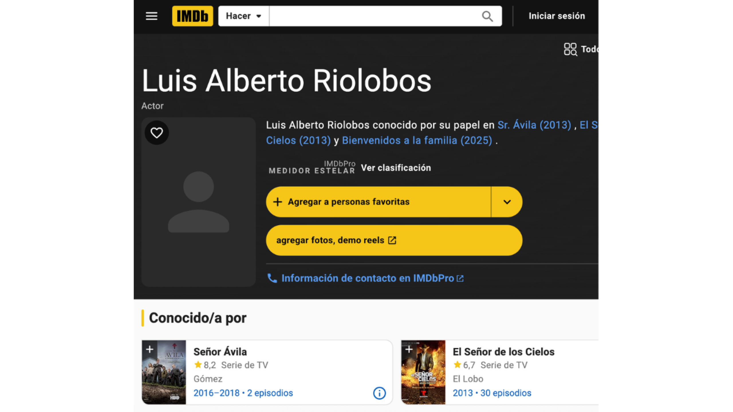 Murió el actor de La Rosa de Guadalupe Luis Alberto Riolobos Sobisch