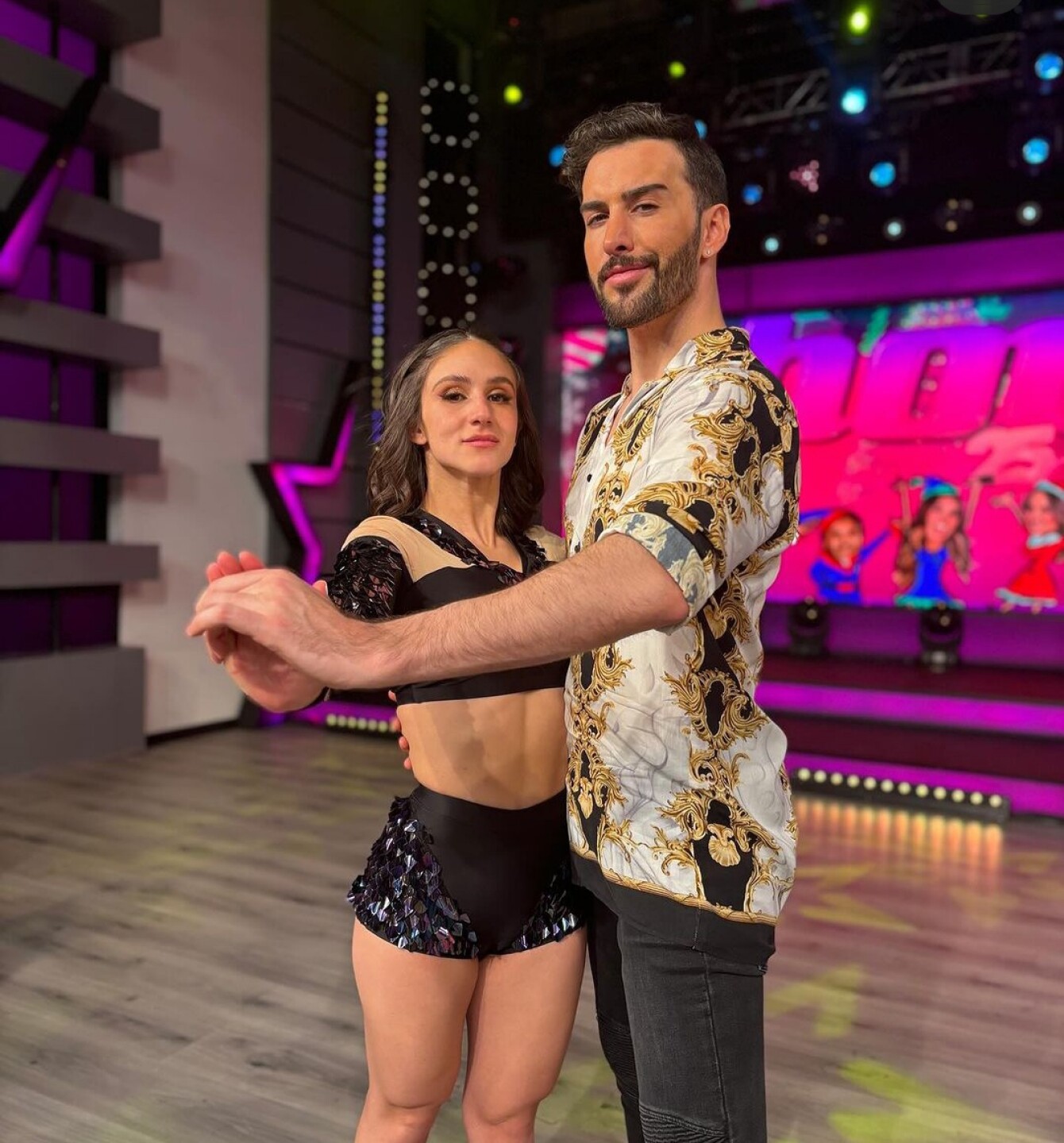 Nashla y Roberto Carlo en Las estrellas bailan en Hoy