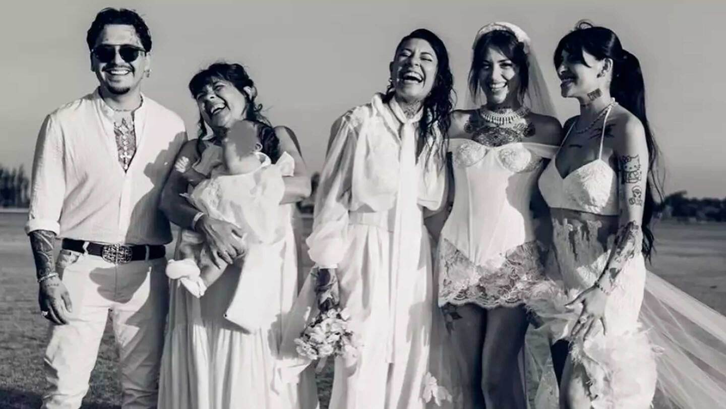 Hermana de Cazzu se casó con su novia y Christian Nodal ¡fue el DJ!