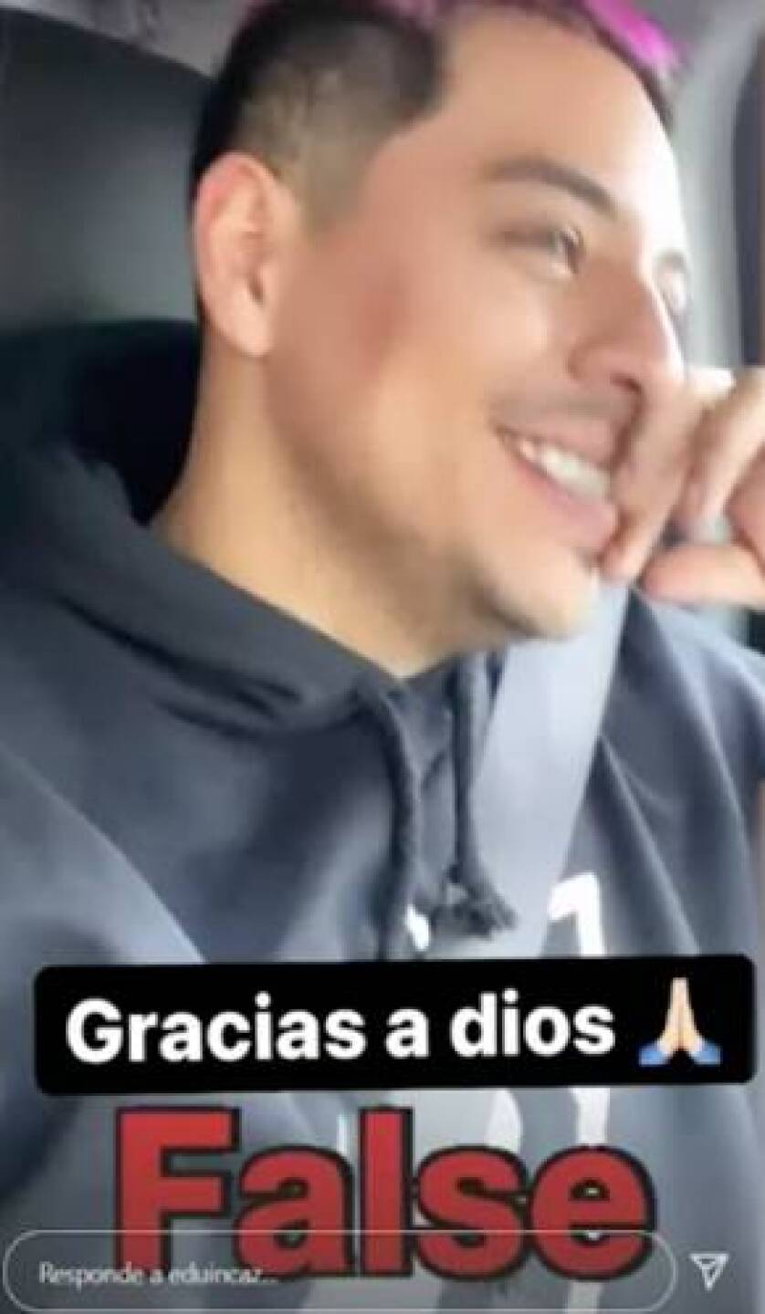 Eduin Caz con problemas de asma