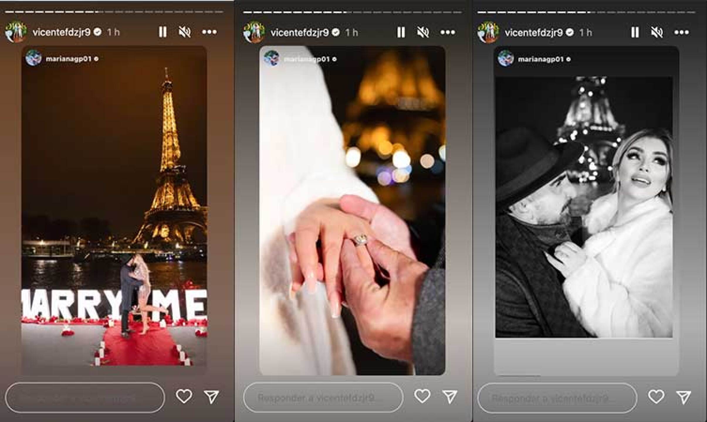 Vicente Fernández Jr. y Mariana González están muy enamorados