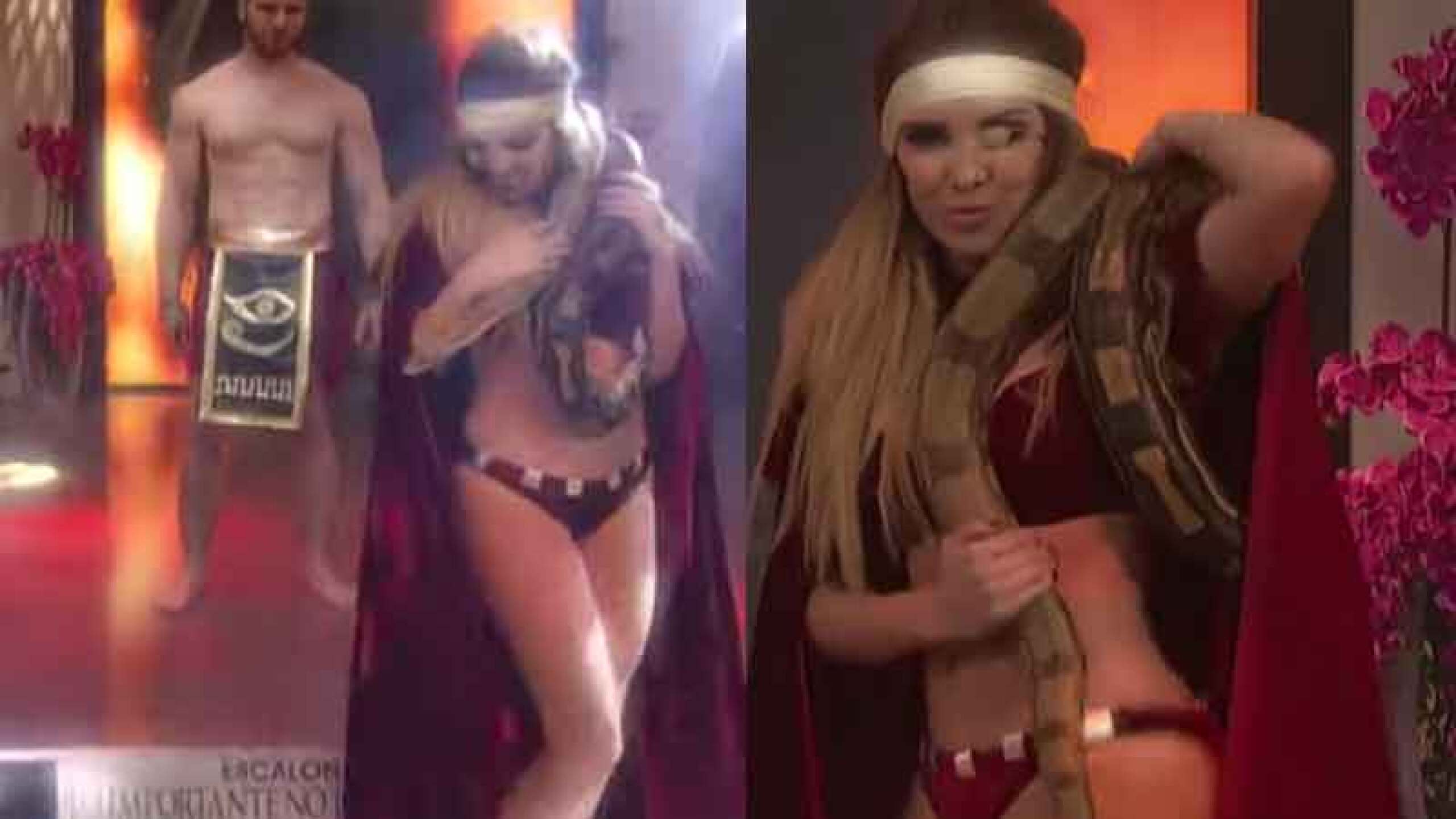 El tremendo pitón puso nerviosa a Andrea