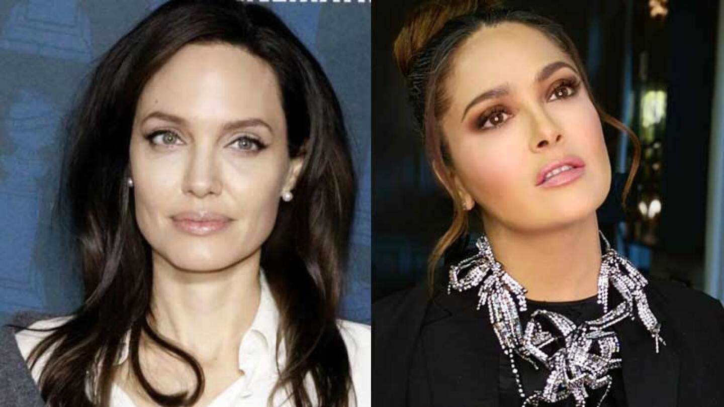 Salma Hayek y Angelina Jolie se divierten con pastelazo mexicano