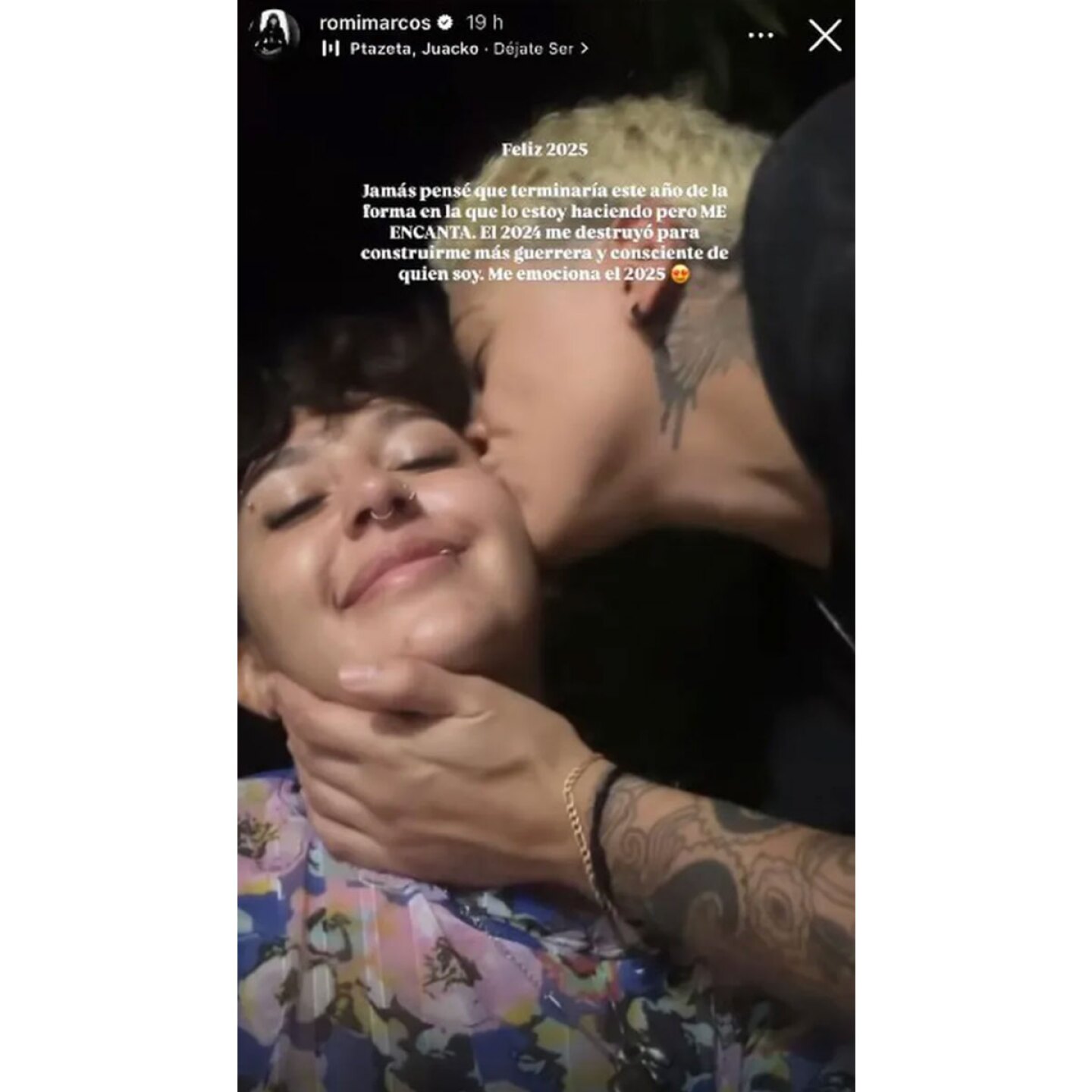 Romina Marcos y su novia en Año Nuevo