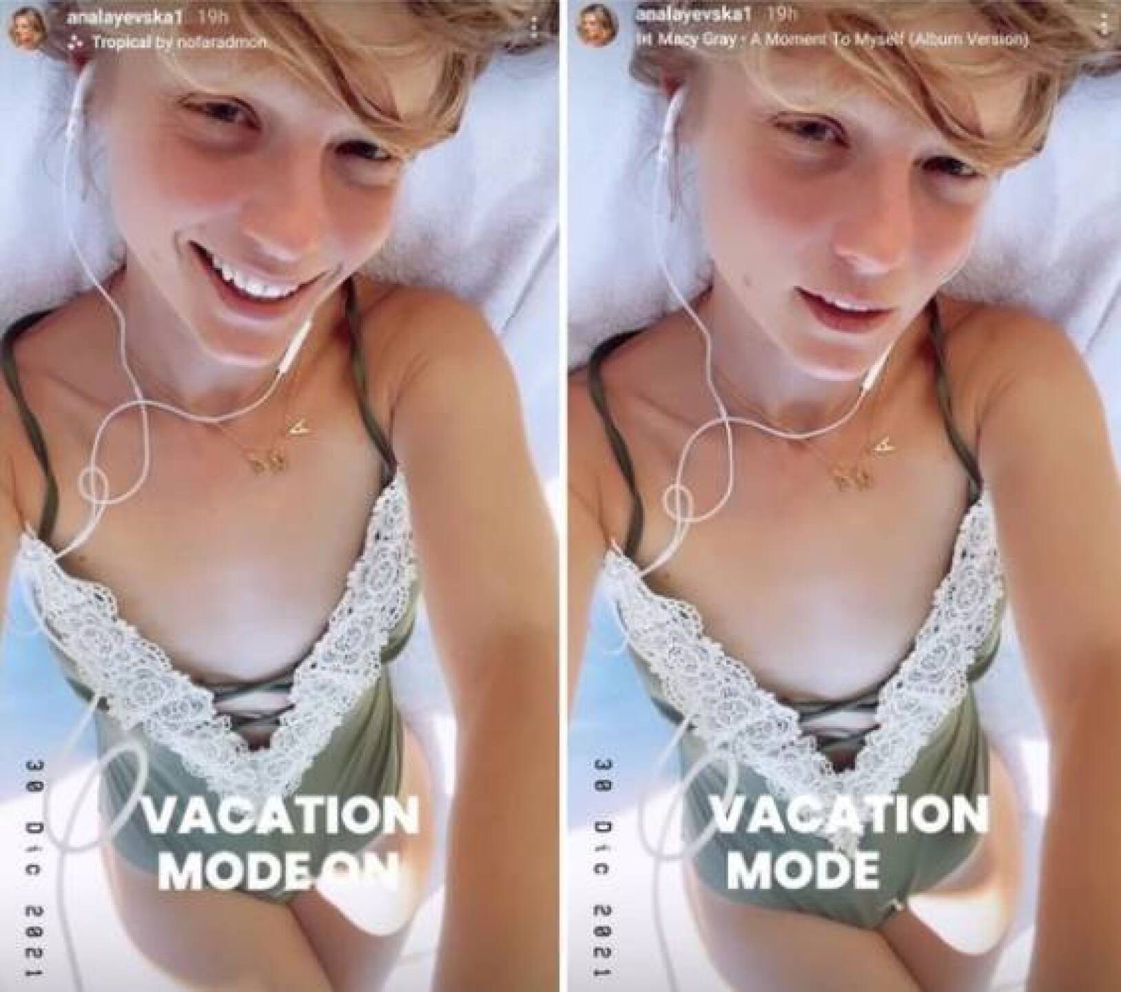 Ana Layevska desde sus vacaciones