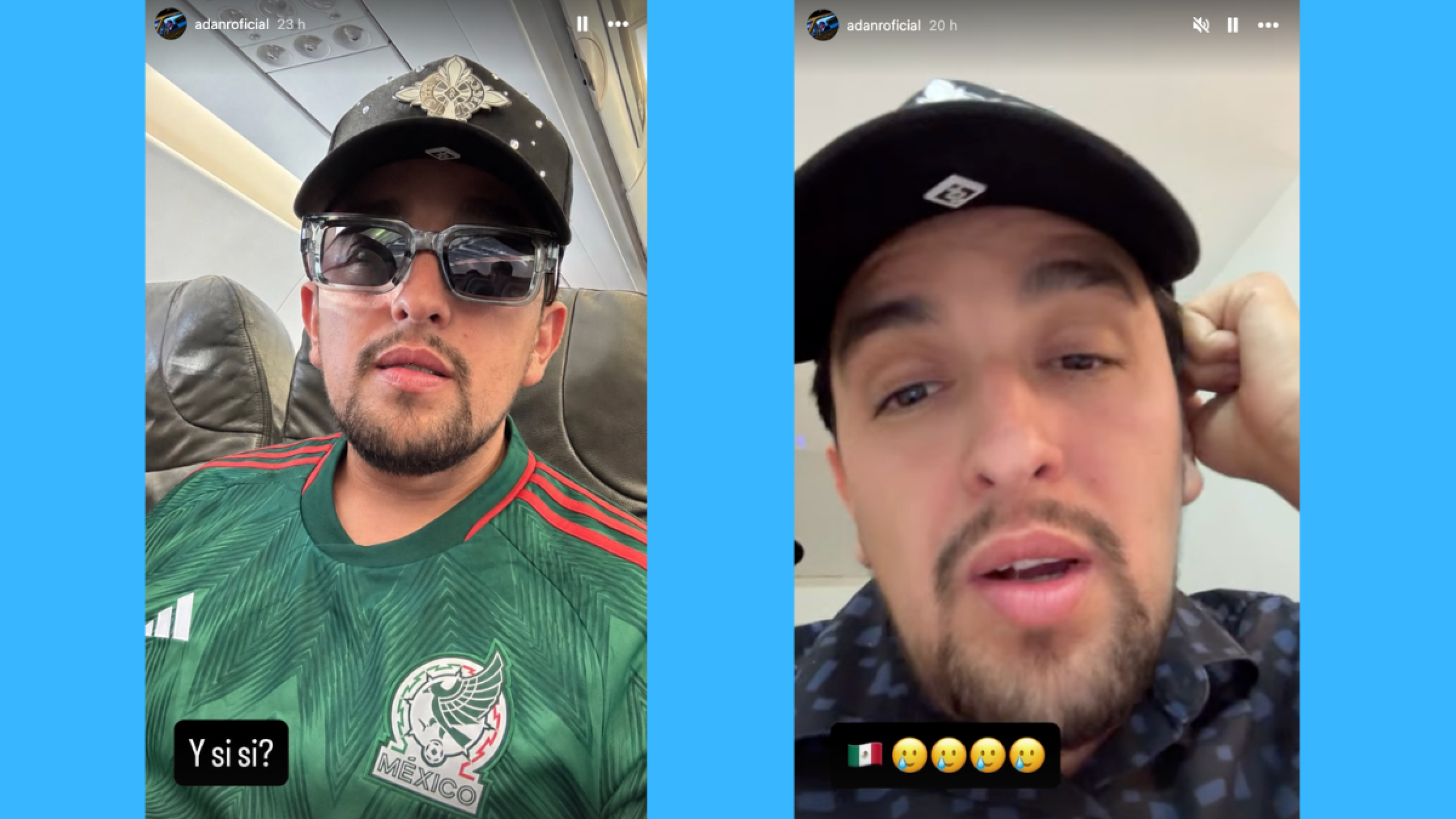 Adán Rodríguez antes y después del partido de México