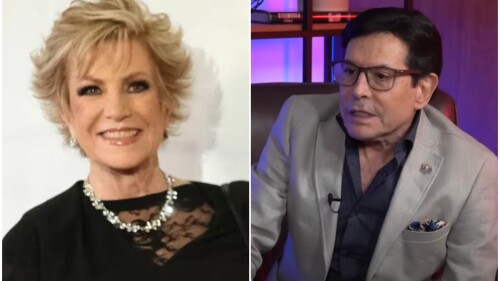 Maxine Woodside y Juan José Origel
