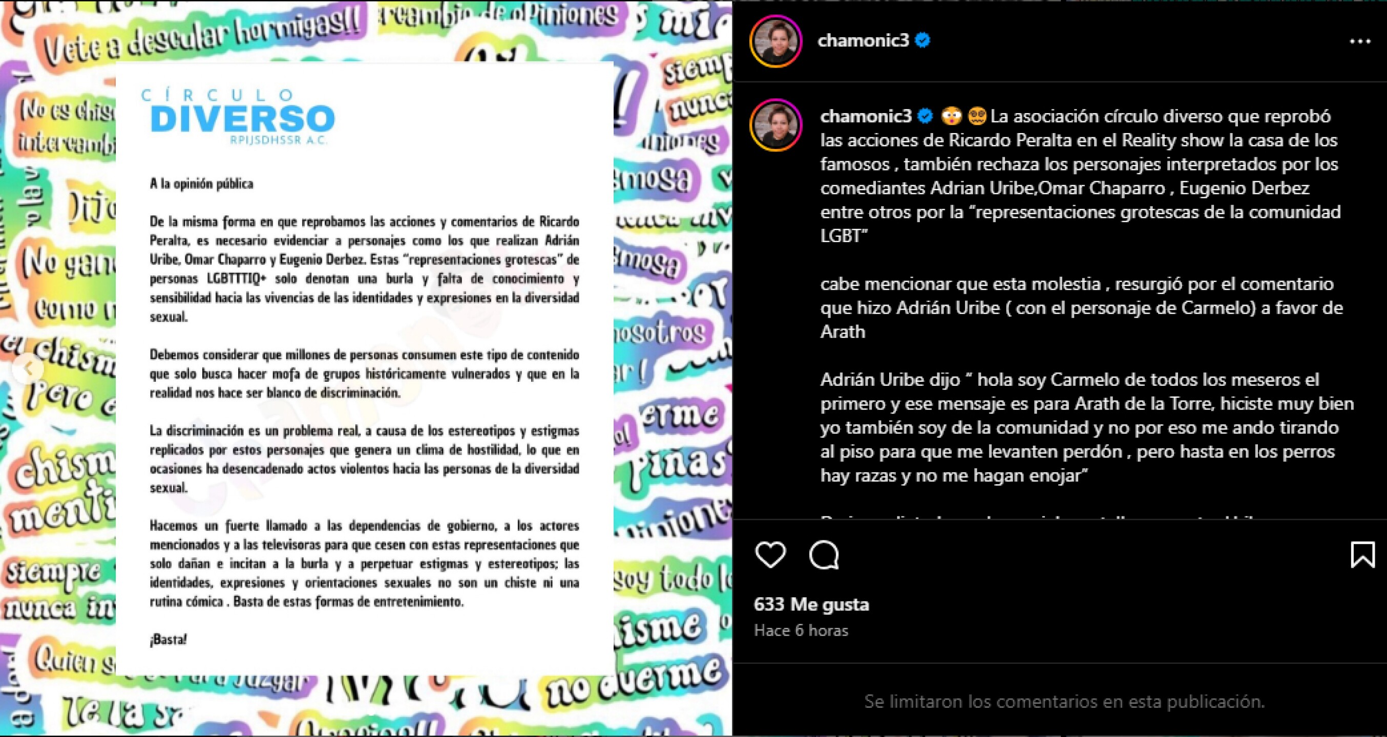 Nuevo comunicado de Círculo Diverso