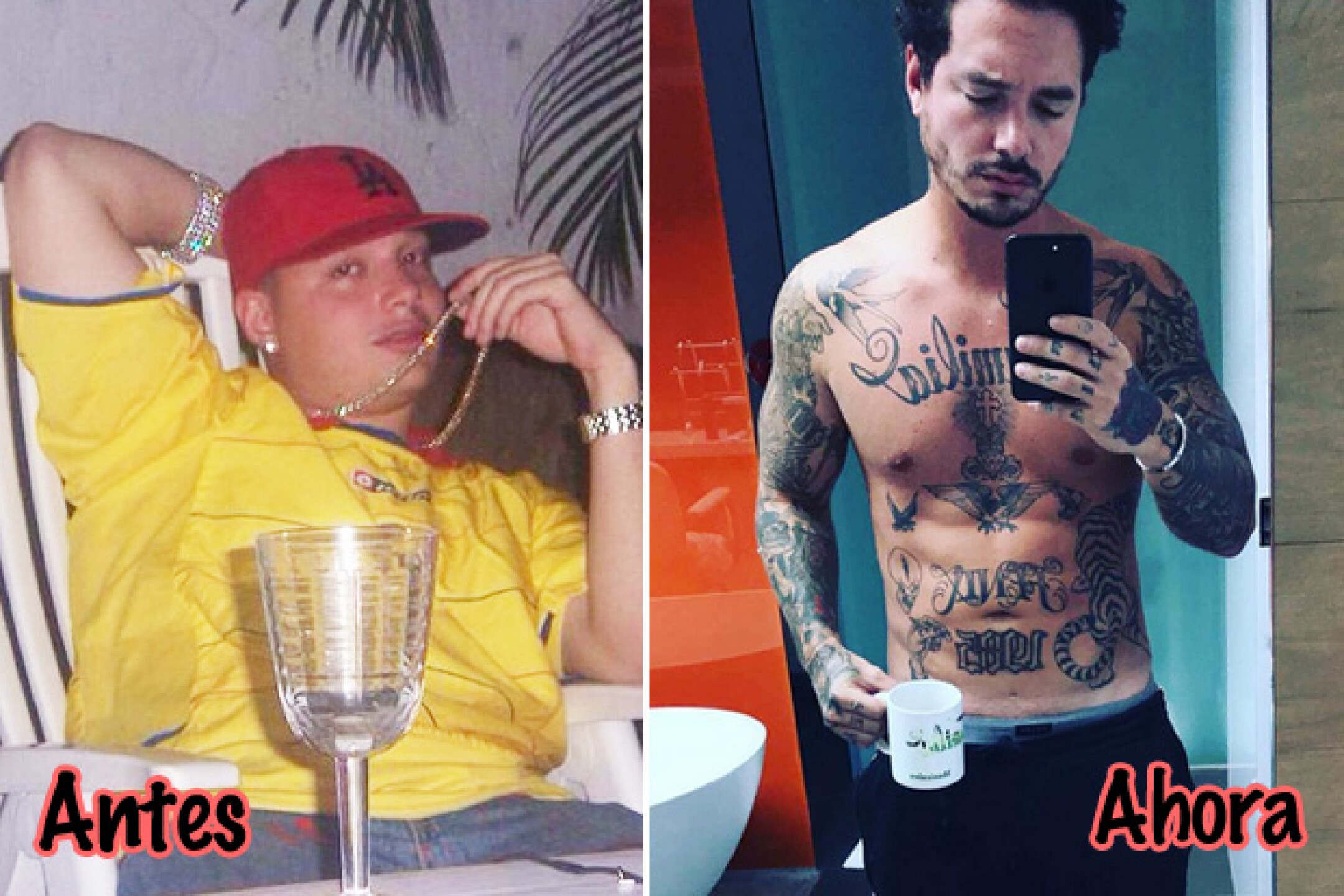 J Balvin antes y después.