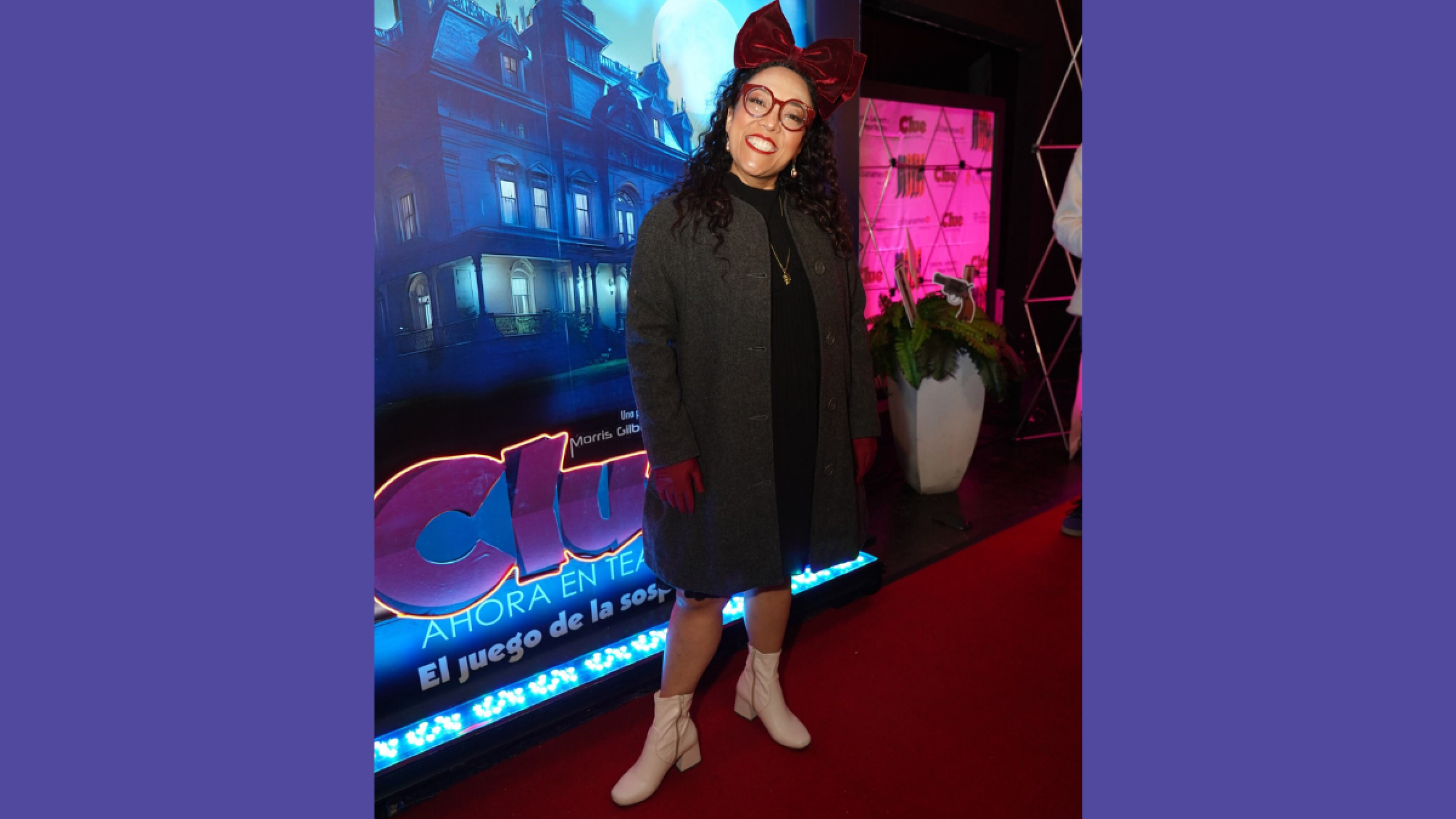 Michelle Rodríguez en la alfombra roja de la obra de teatro Clue: el juego de la sospecha