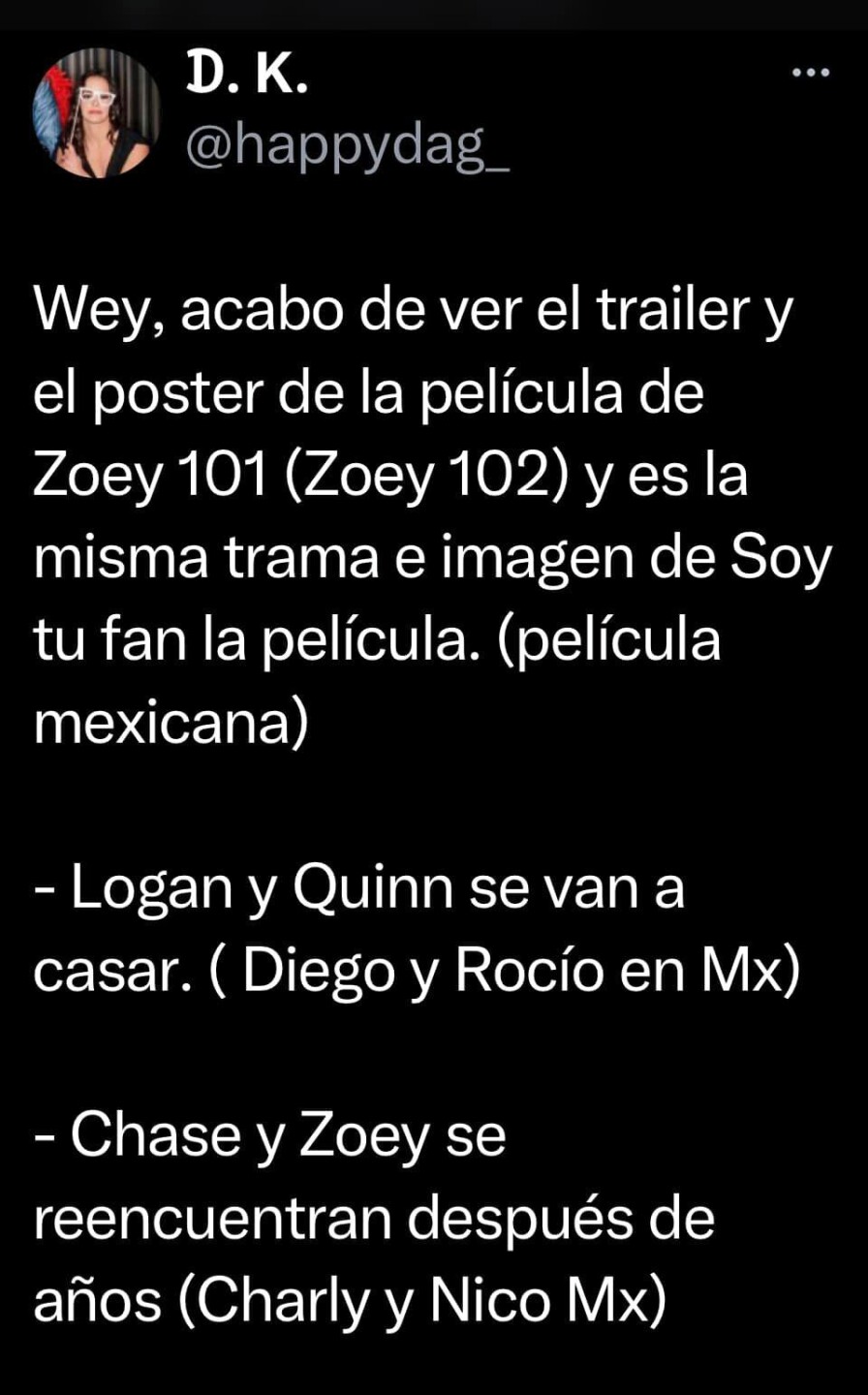 Zoey 102 es comparada con Soy Tu Fan