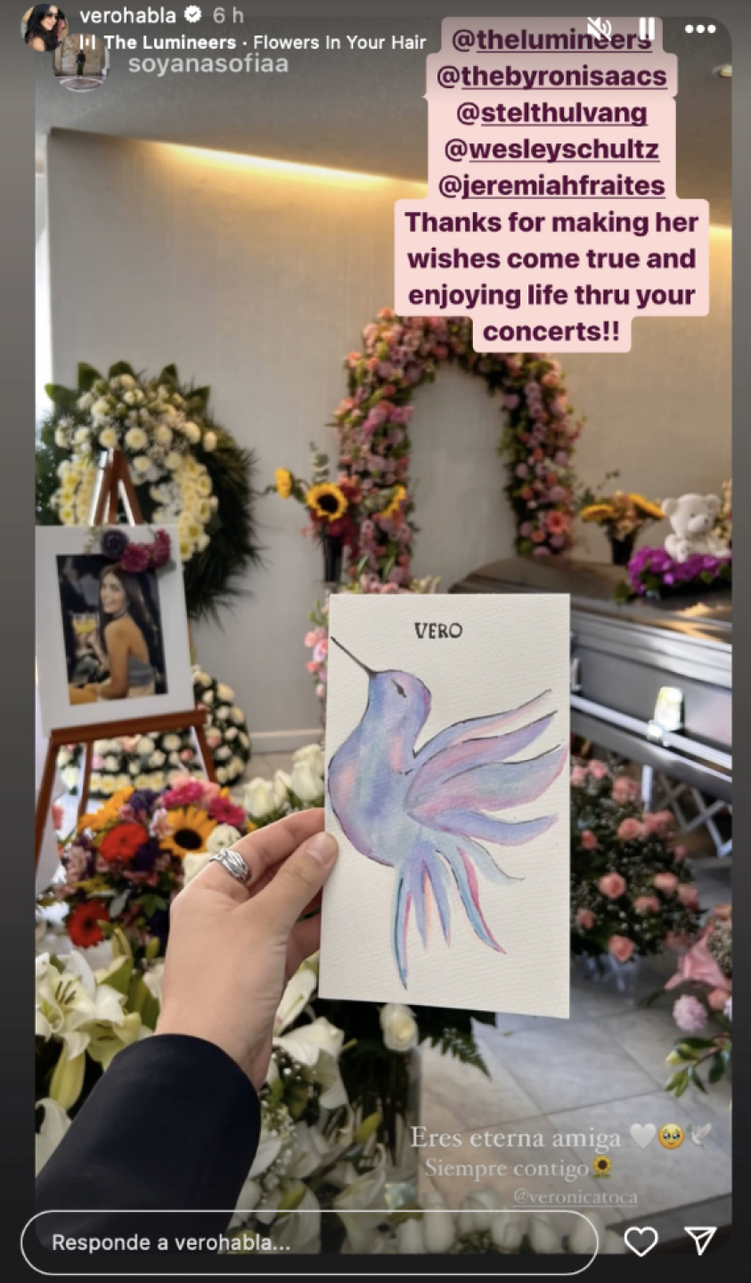 Funeral de la hija de Verónica Martínez