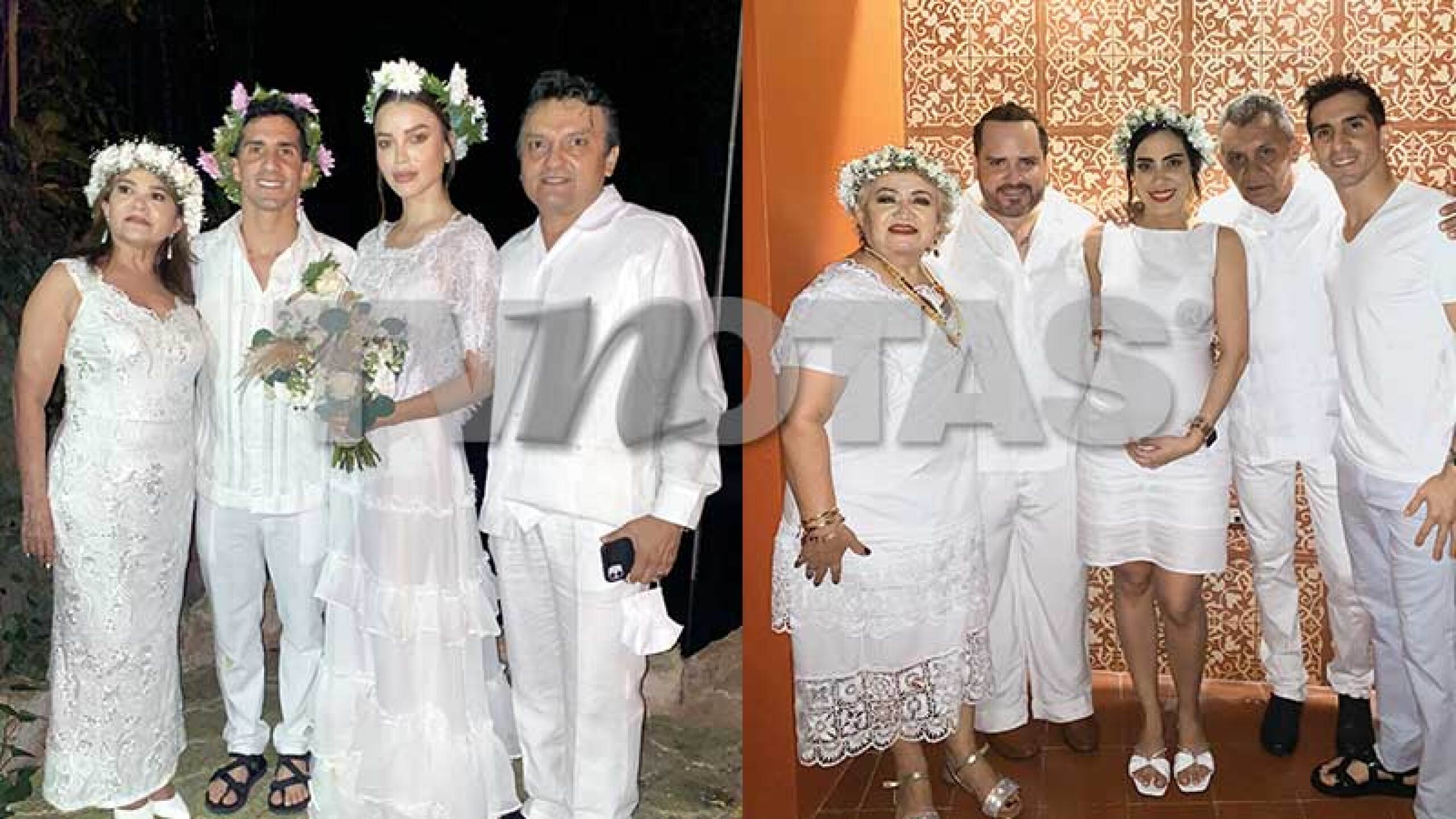 La pareja por fin tuvo a su familia en su boda