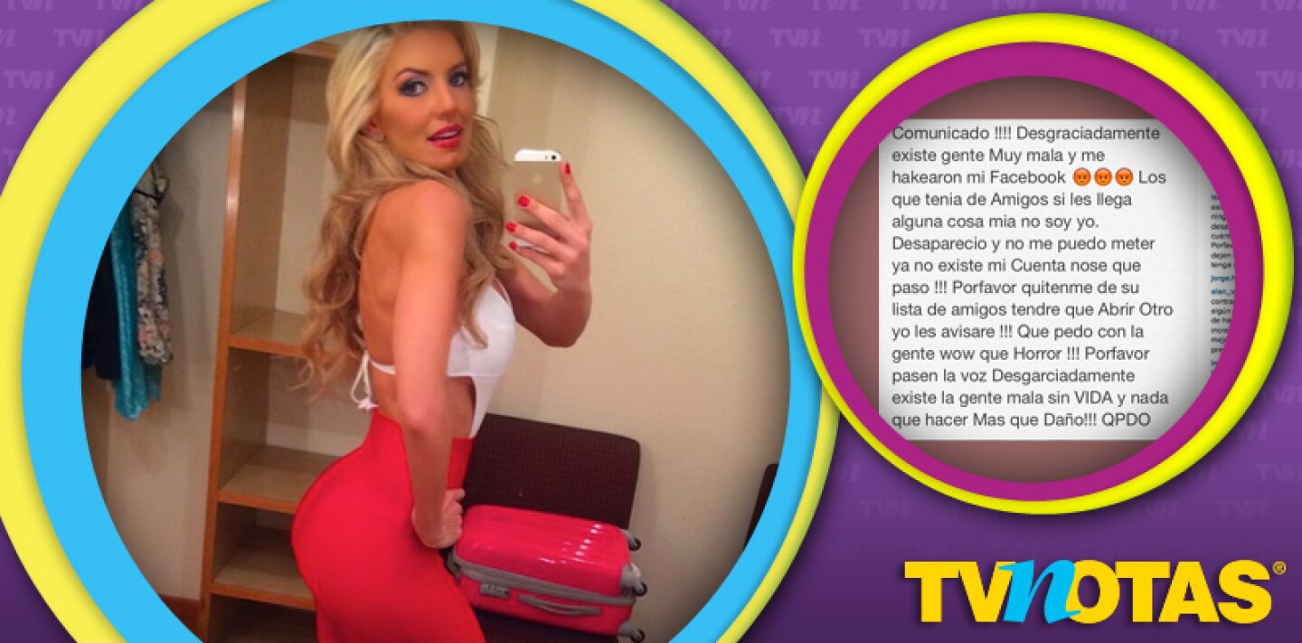 Isabel Madow está muy enojada porque le hackearon su Facebook, envió comunicado a sus fans.