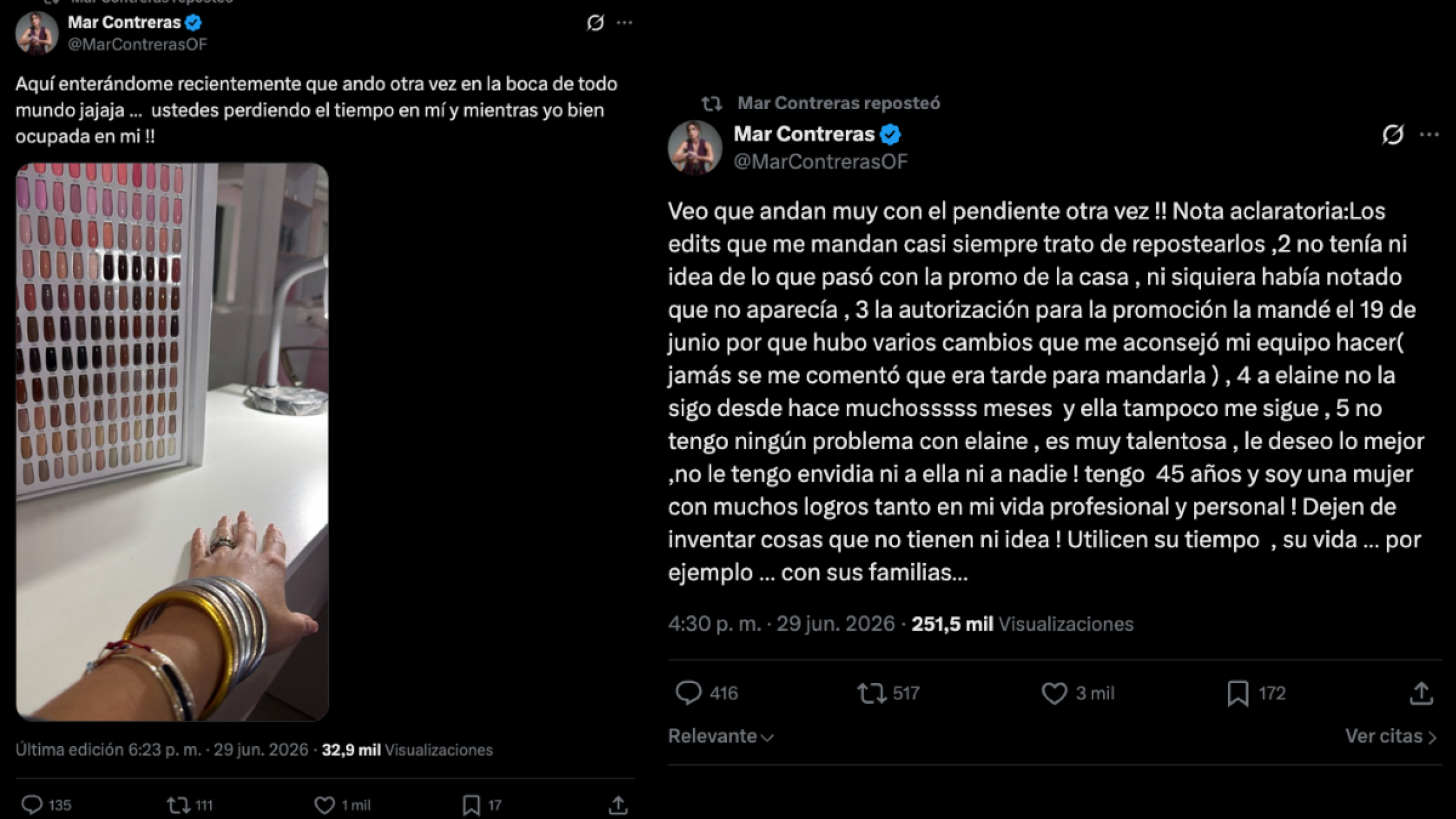 Mar Contreras responde a polémica por promoción de La casa de los famosos México