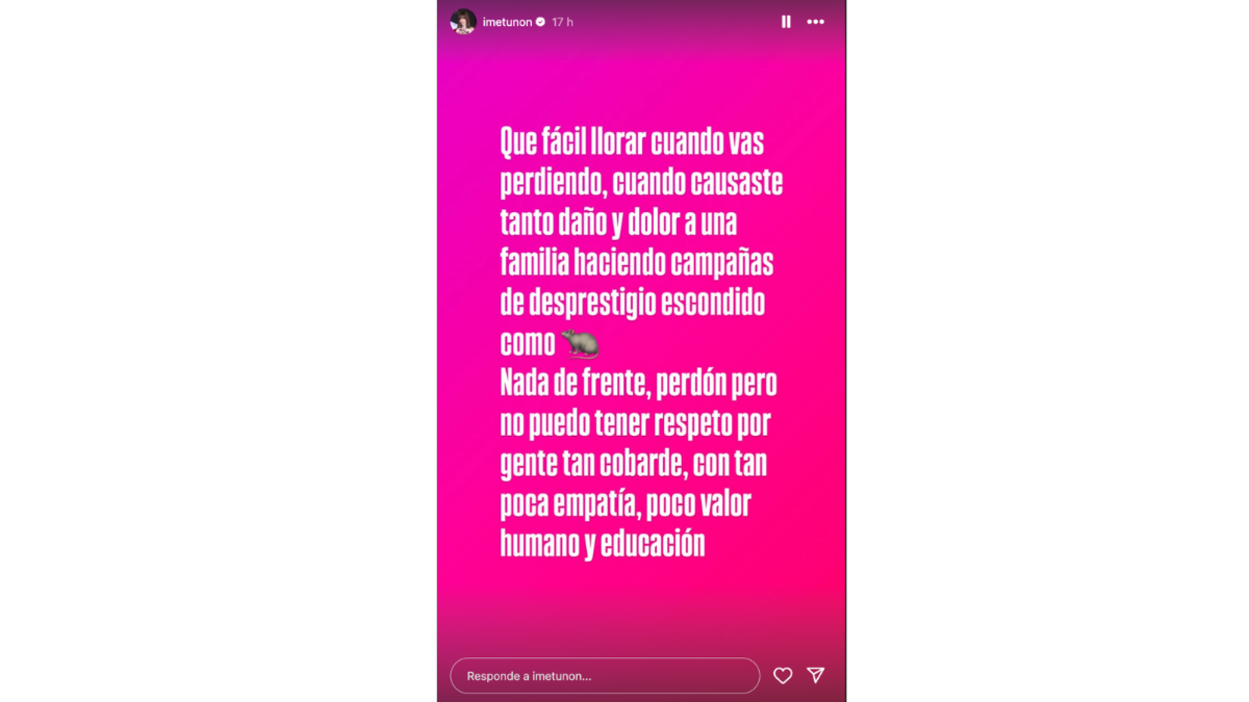 Imelda Garza Tuñón le responde a Marco Chacón tras romper en llanto en entrevista