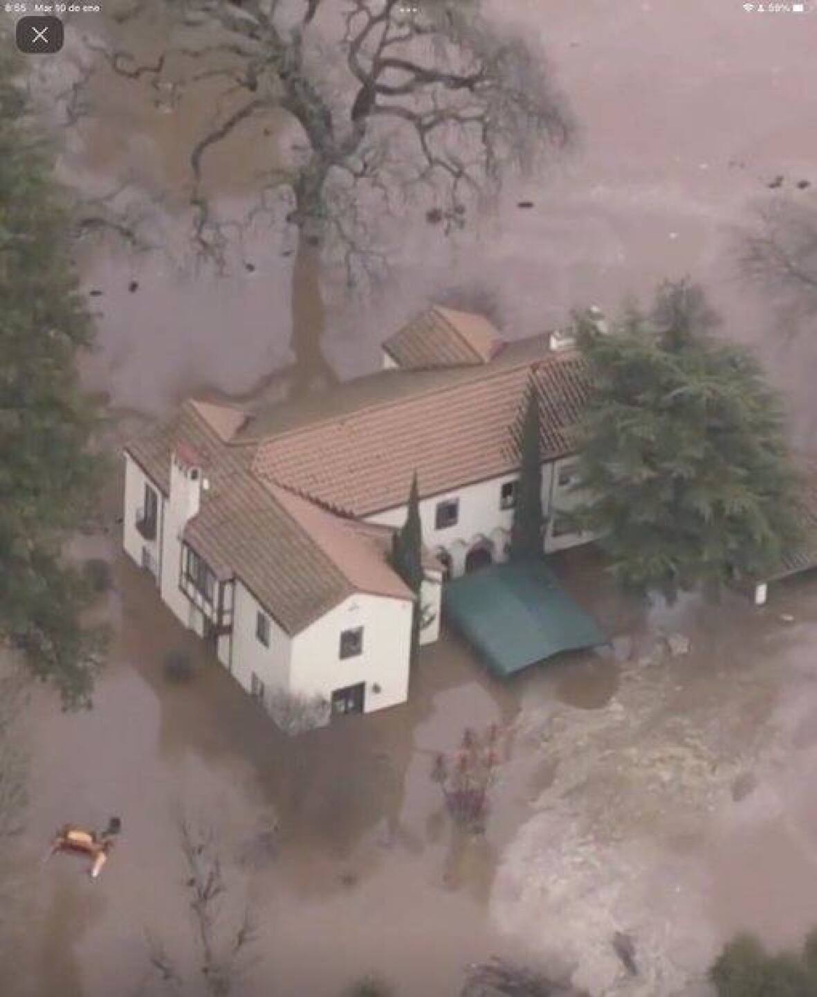 Inundaciones en California ordena evacuar a Famosos; Ellen Degeneres evidencia lo ocurrido