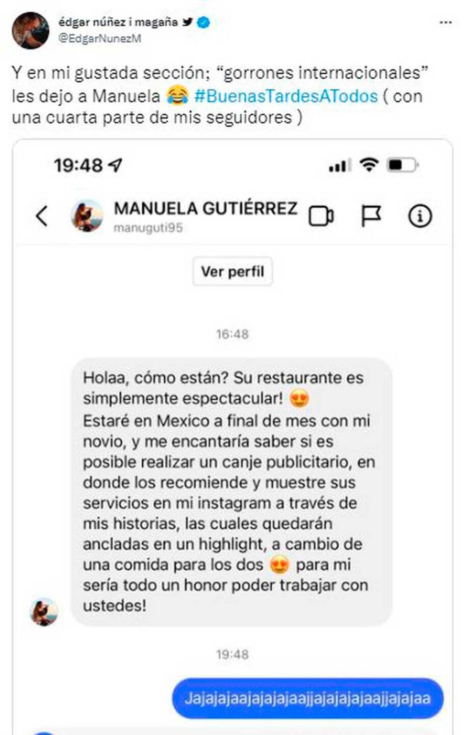 El chef Édgar Núñez es dueño de los restaurantes Sud777 y Comedor Jacinta