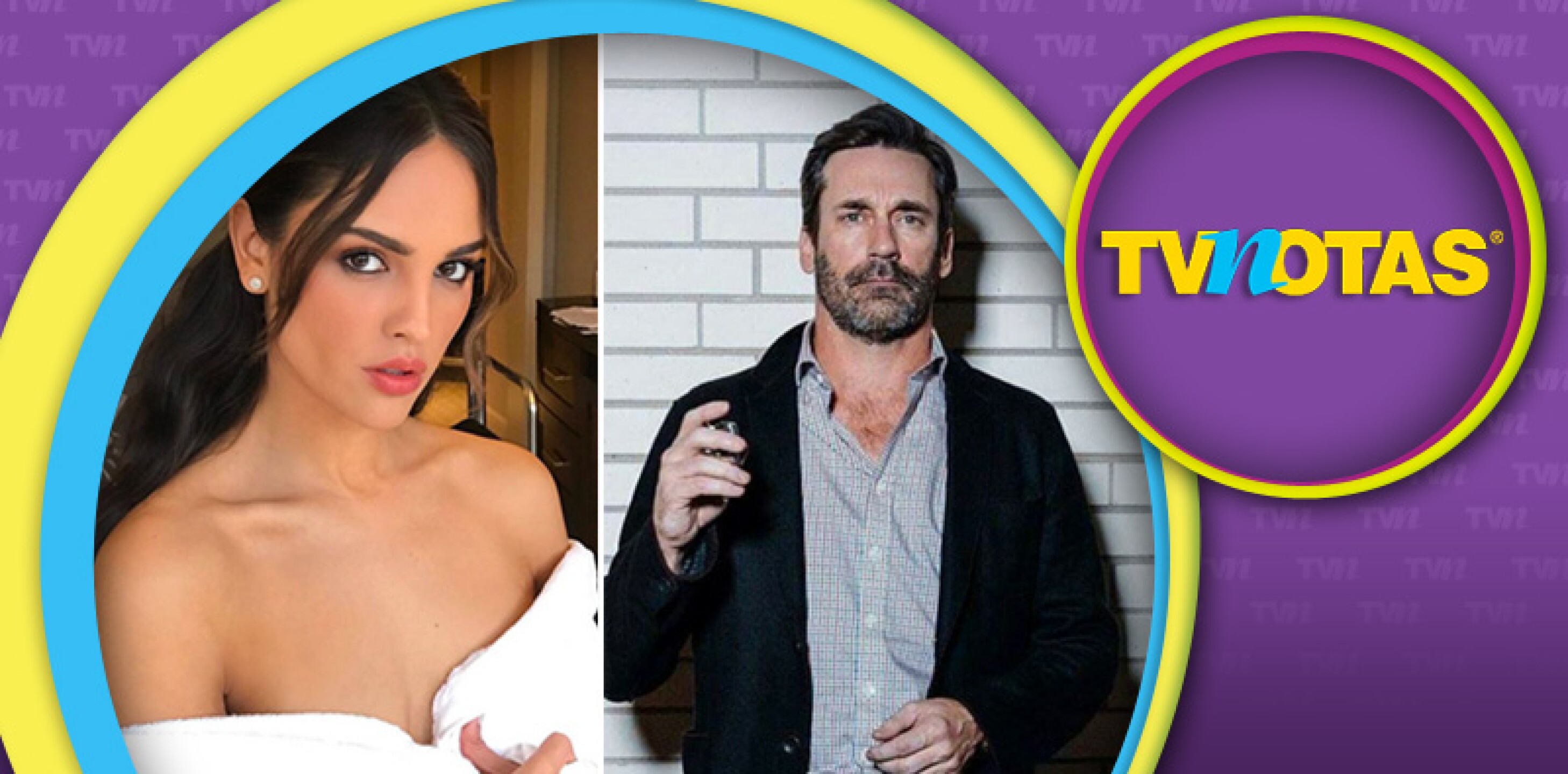 Eiza González y Jon Hamm w.