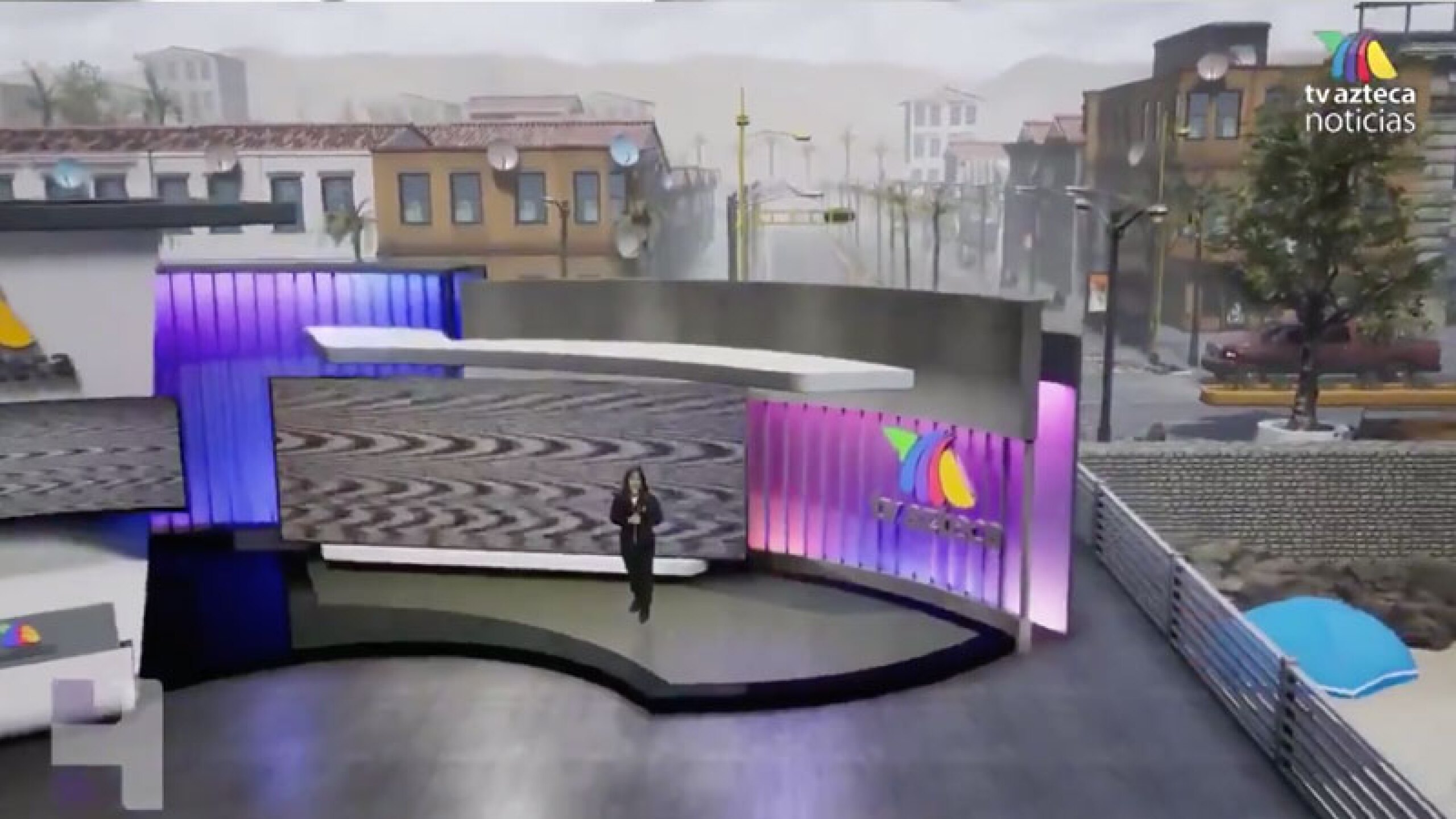 tv azteca recrea realidad aumentada huracán tecnología