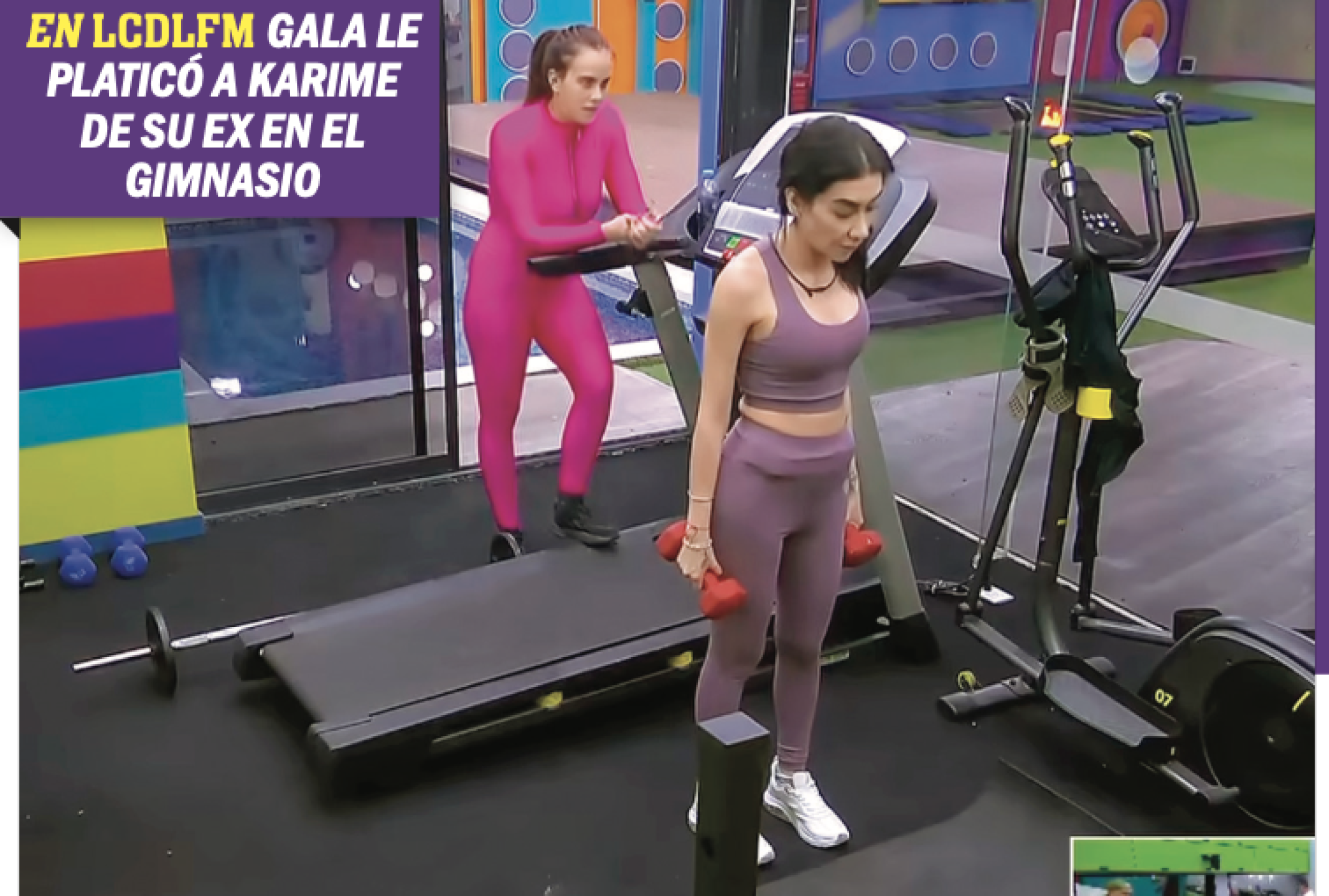 Gala hablando con Karime