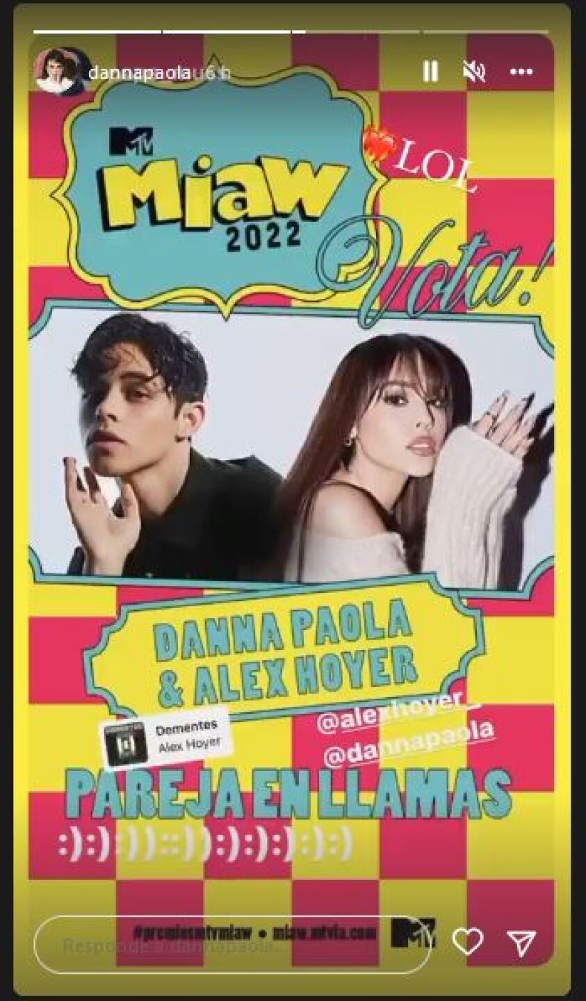 Danna Paola comparte emotivo momento con Alex Hoyer