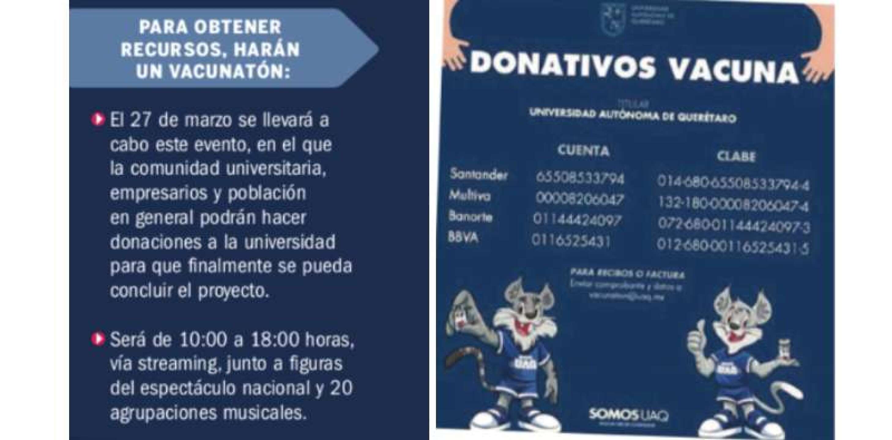 Donativo vacuna covid